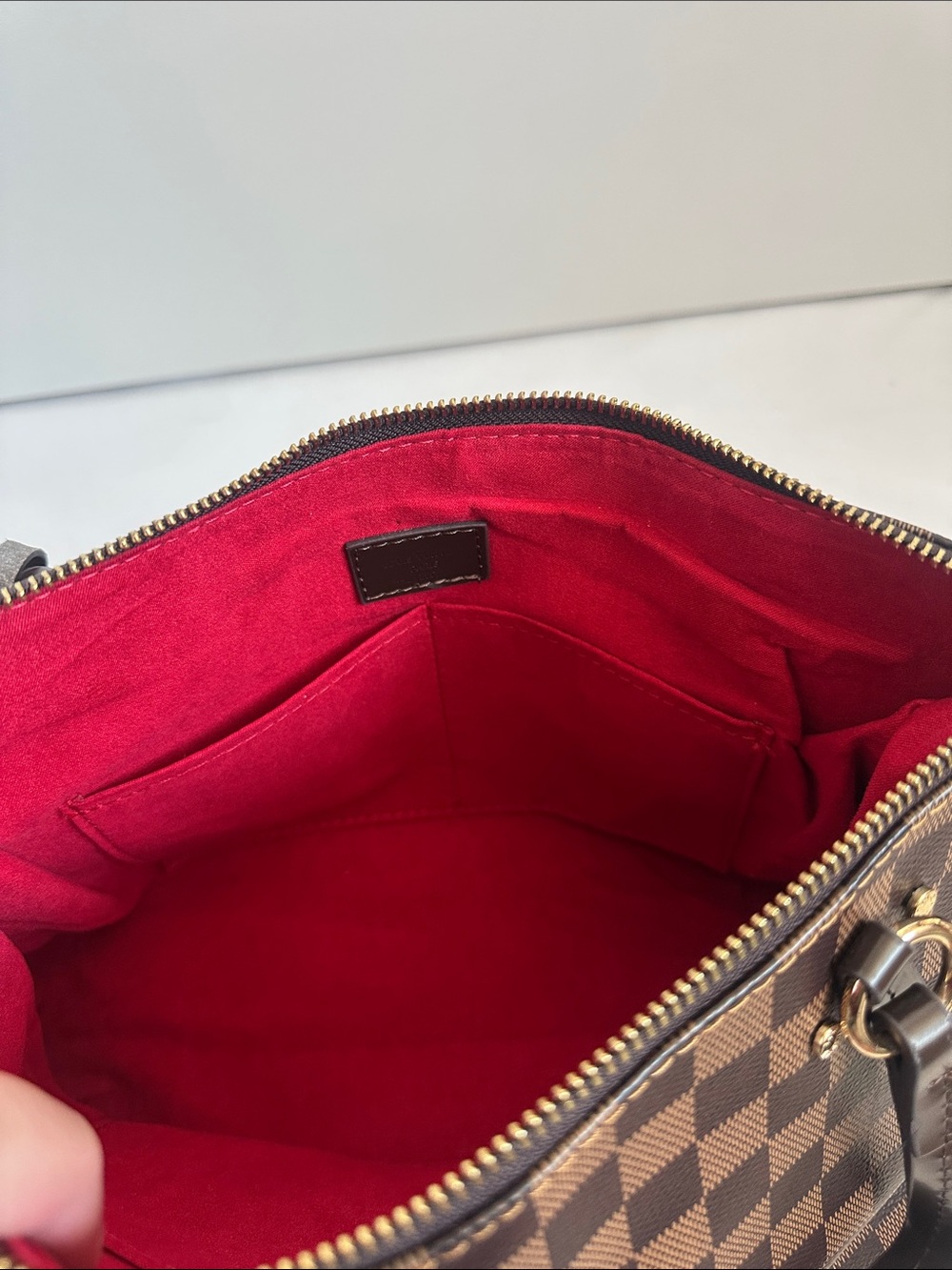 INSPIRED LV Checkered Brown Shoulder Bag with Tassel Accent - Picture 7 of 9